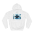 Pyramid Reflecting Mirror Dimension Graphic Unisex College Hoodie - Arctic White Front