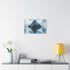 Pyramid Reflecting Mirror Dimension — Stretched Canvas Wall Art — Living Room Wall Lifestyle View