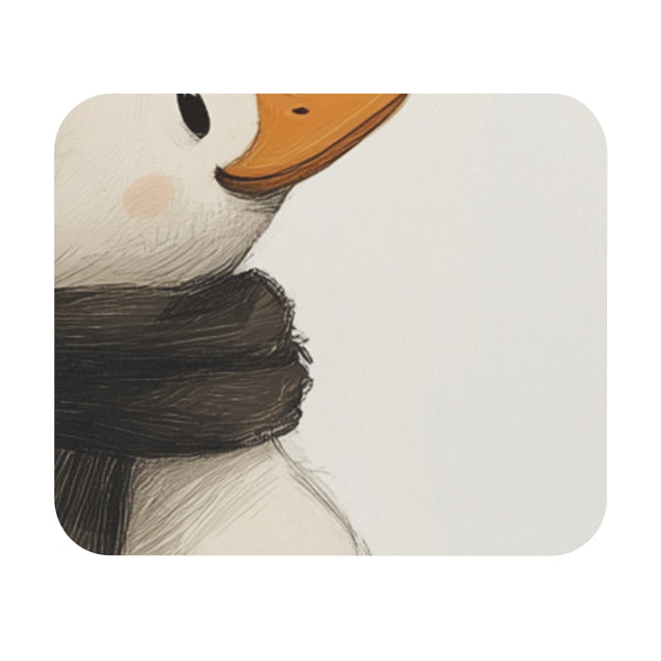 Quack-tastic Duck Scarf Mouse Pad