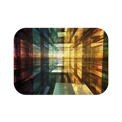 Quantum Maze Fantasy Reflective Bathmat