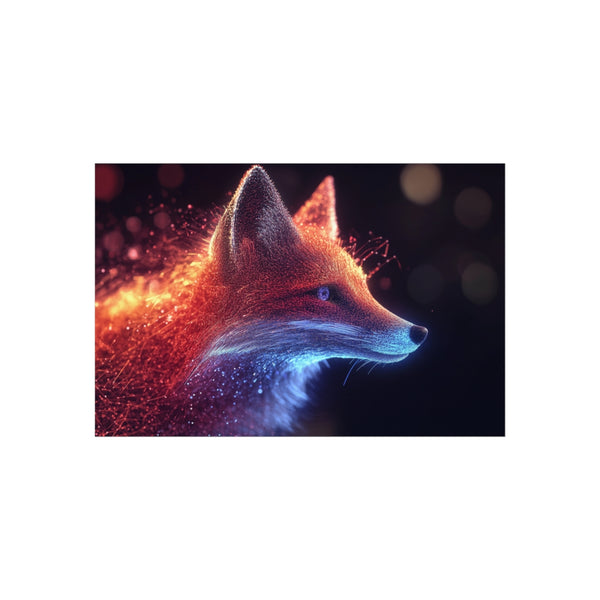"Quantum Particle Fox Art Poster"