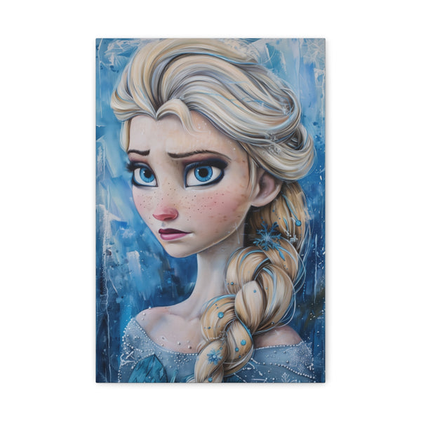 "Queen Elsa's Icy Portrait Tribute"