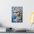 Queen Elsa's icy portrait tribute canvas art for home decor.