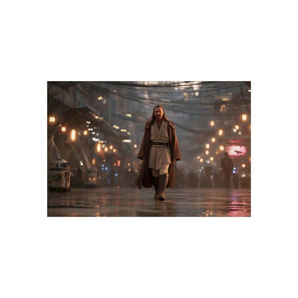"Qui-Gon Jinn Roams City Streets"