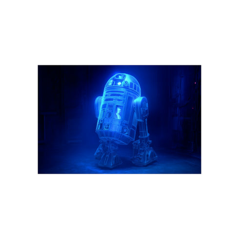 R2-D2 Hologram Projection Leia Art