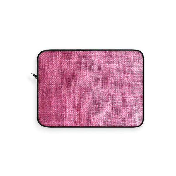 "R2Poli Pink Burlap Laptop Sleeve"