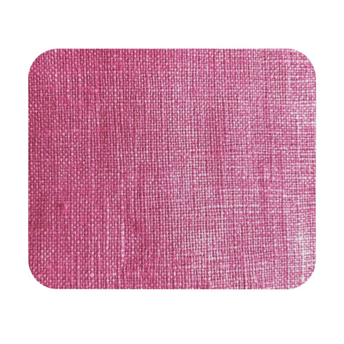 "R2Poli Pink Burlap Mouse Pad: Luxurious and Chic"