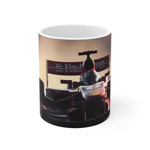 "Race-Ready F1 Speed Mug: Start Your Engines!"