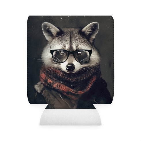 Racoon Hipster Can Cooler Sleeve