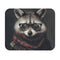 Racoon Hipster Mouse Pad Stylish Whimsical Fun
