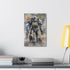 Vibrant watercolor art print featuring Fallout power armor on canvas.