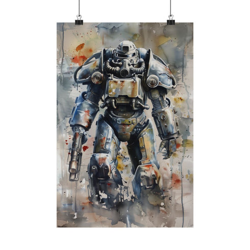 "Radiation-Resistant Warrior: A Watercolor Masterpiece"
