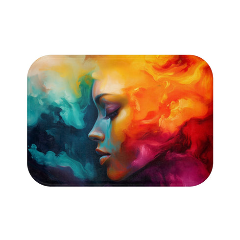 "Rainbow Bliss Bath Mat: Elevate Your Mood"