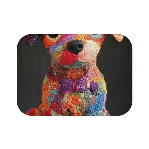 "Rainbow Paws: Doggy Diversity Bath Mat"