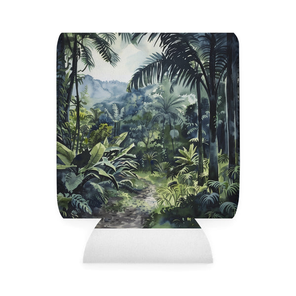 Rainforest Watercolor Can Cooler