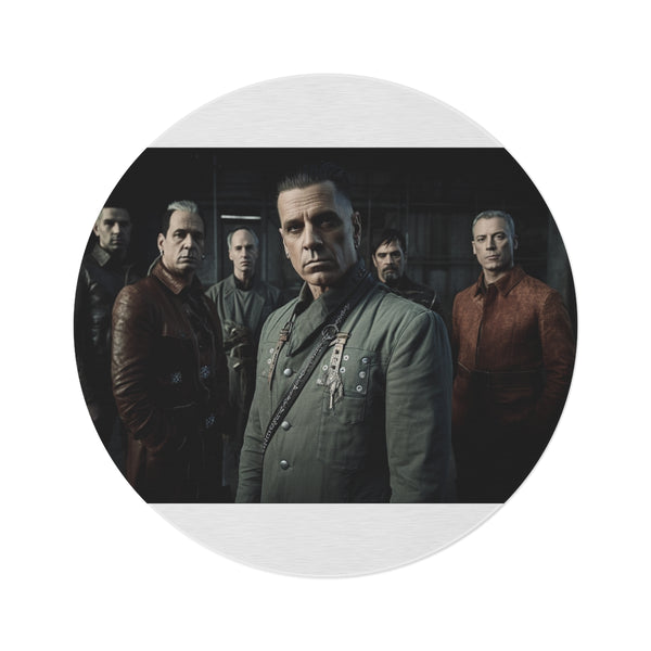"Rammstein Round Rug: Rock Your Space"