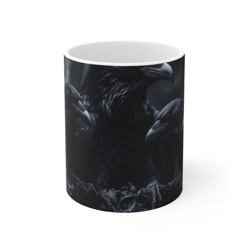 Raven Gothic Throne Coffee Mug