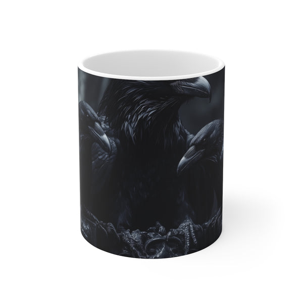 Raven Gothic Throne Coffee Mug
