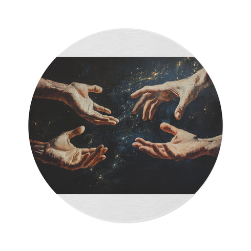 "Reaching Hands Round Rug"