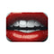 Realistic Illustration of Red Lips Luxury Memory Foam Bath Mat - Top View