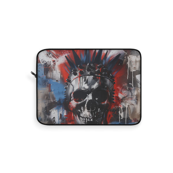 "Rebel Skull Laptop Sleeve: Embrace Your Punk Side"