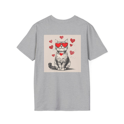 Red Glasses Cat Graphic Tee