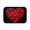 "Red Maple Leaf Heart Bath Mat"
