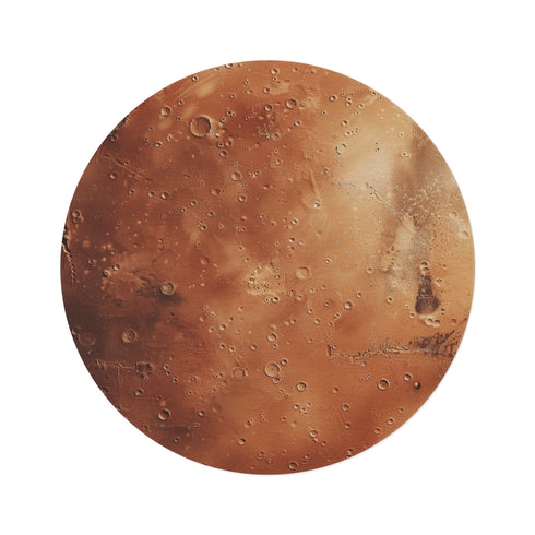 "Red Planet Round Rug: Bring Mars Home"