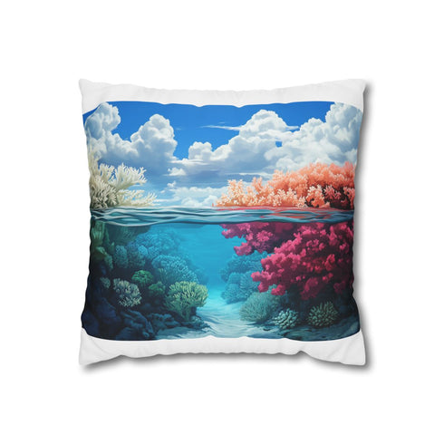 "Reef Dreams Pillowcase: Half Alive, Half Bleached"