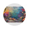 "Reef Revival Round Rug: Vibrant Coral Creation"
