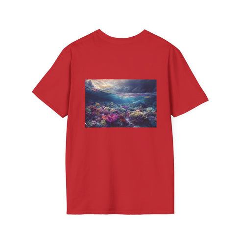 Reef Revival: Vibrant Coral Tee