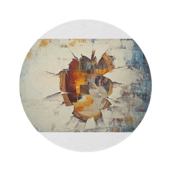 "Reflections of Chaos: Round Rug"