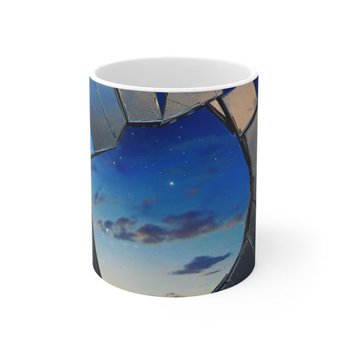 Reflective Stars Shattered Mirror Mug