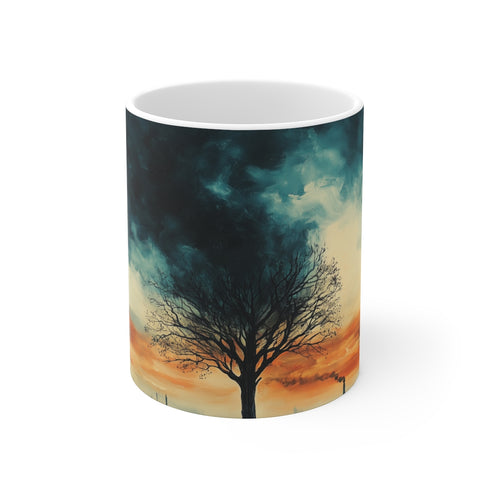 "Resilient Tree Coffee Mug: A Symbol of Strength"