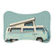 "Retro Camper Pet Mat: Cozy Adventure for Furry Friends"