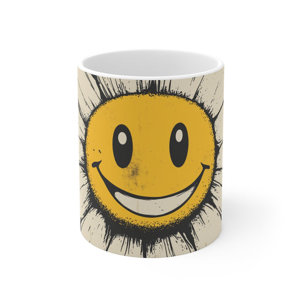 "Retro Cartoon Flower Mug"