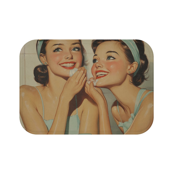 "Retro Comic Book Girls Bath Mat"