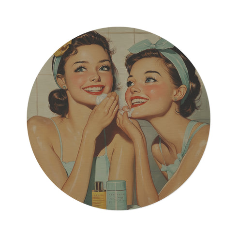 "Retro Comic Book Girls Rug"