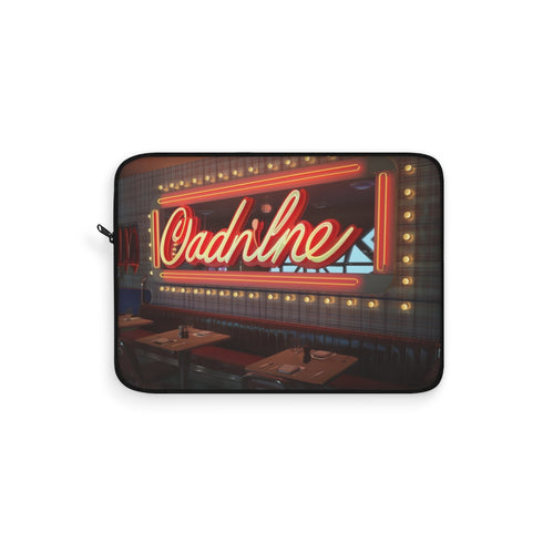 "Retro Diner Sign Laptop Sleeve: Revive Your Tech Style!"