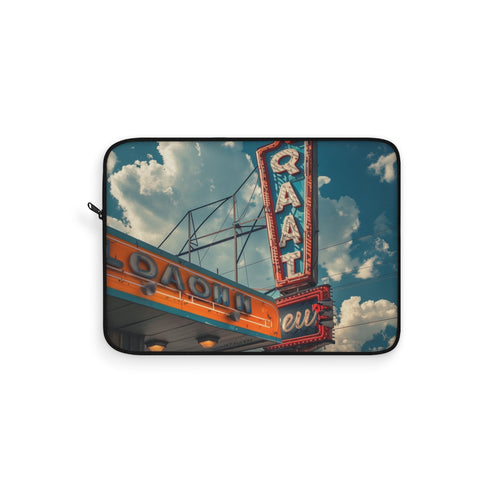 "Retro Diner Sign Laptop Sleeve"