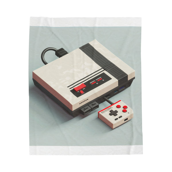 "Retro Gaming Console Plush Blanket: Cozy up in Nostalgia!"