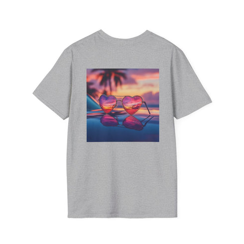 Retro Heart Sunglasses Tee: Vintage Vibes Await!