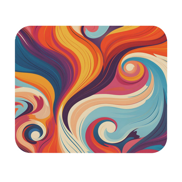 "Retro Marine Mouse Pad: Groovy 70s Texture"