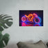 Retro Motorcycle Neon Trail Poster