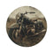 Retro Motorcycle Round Rug Revs Up Décor