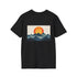Retro Mountain T-Shirt Glowing Sun