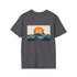 Retro Mountain T-Shirt Glowing Sun
