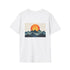 Retro Mountain T-Shirt Glowing Sun