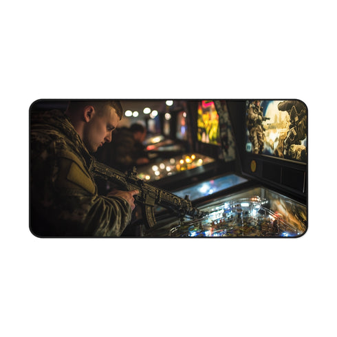 Retro Pinball Desk Mat Battlefield