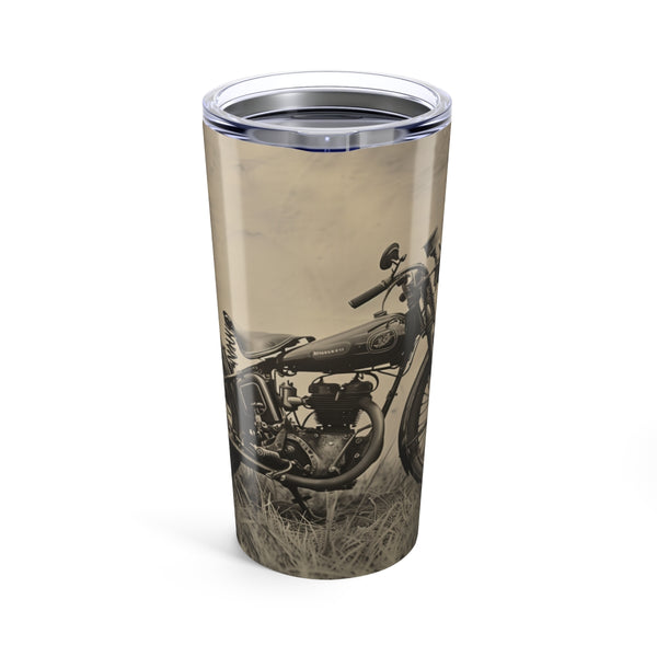 Retro Ride Drinking Bottle: Vintage Motorcycle
